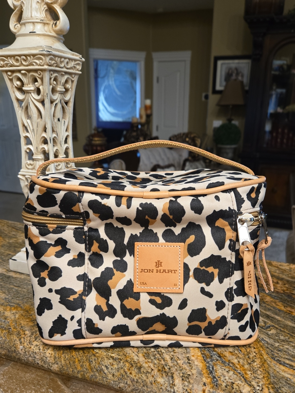 Jon Hart Leopart Makeup Bag